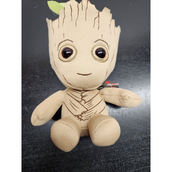 Baby Groot Plush Toy 6 Inches With Leaf Accent Soft Collectible Stuffed Figure - Picture 2 of 14